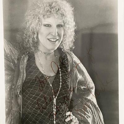 Bette Midler signed photo