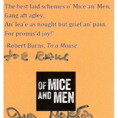 Of Mice and Men signed Joker playing card