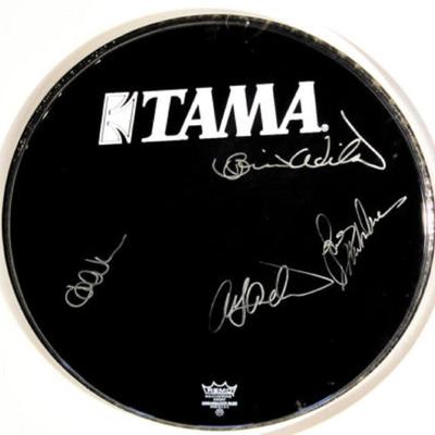 Framed The Beach Boys signed Drum Head
