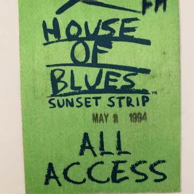 House of Blues Sunset Strip 1994 Backstage Pass