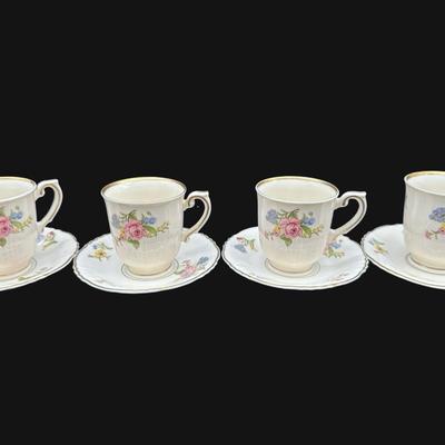 Vintage Syracuse China Demitasse Cups & Saucers - Set of (4)