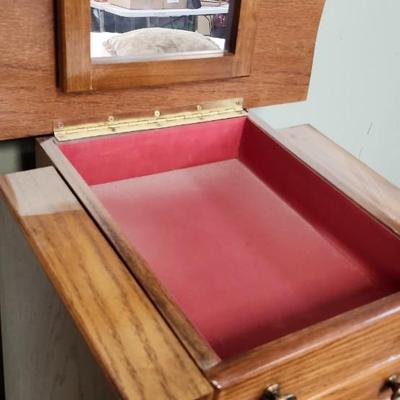 Large wood Jewelry Armoire