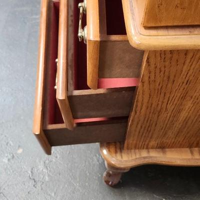 Large wood Jewelry Armoire