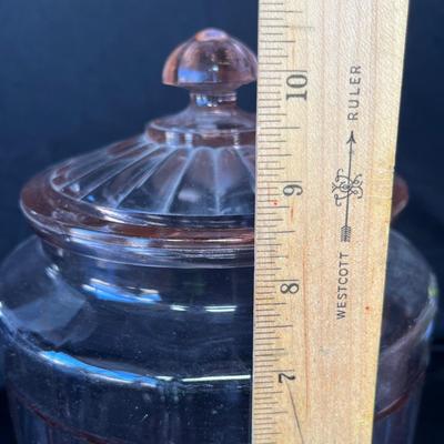 Lot 136 Pink Depression PILLARS cookie jar