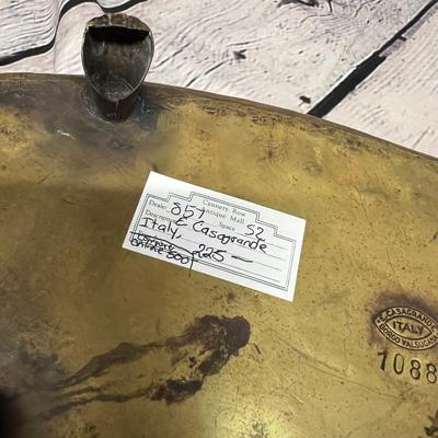 Very Collectible! Egidio Casagrande Borgo Brass Planter