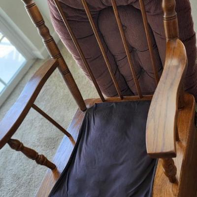 Oak Rocker Glider Chair