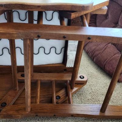 Oak Rocker Glider Chair