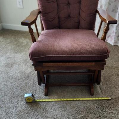 Oak Rocker Glider Chair