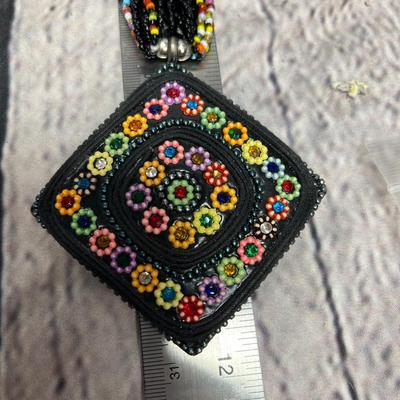 Vintage Artist Made Beaded Necklace