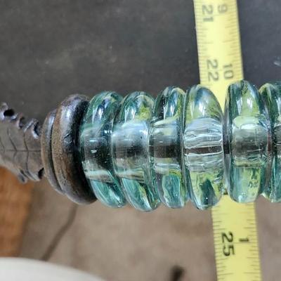 Unique Palecek Hand Forged Wrought Iron And Glass Table