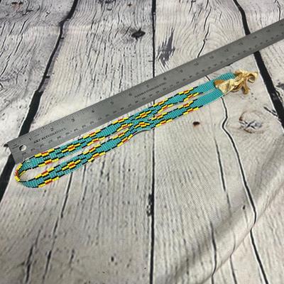 Older Vintage Beaded Leather Coin Purse and Hat Strap