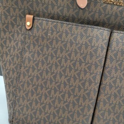 NEW Michael Kors Jet Set Brown Signature Travel Tote
