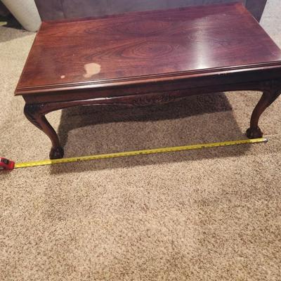 Lane Chinese Chippendale Georgian Mahogany Ball & Claw Coffee Table