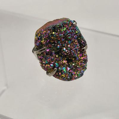 Druzy Stone Ring Trio