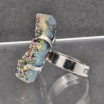 Druzy Stone Ring Trio