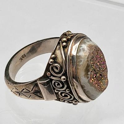 Druzy Stone Ring Trio