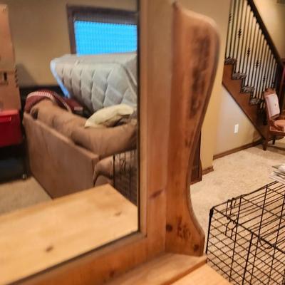 Pine Hall Table with two draws & Mirror two piece