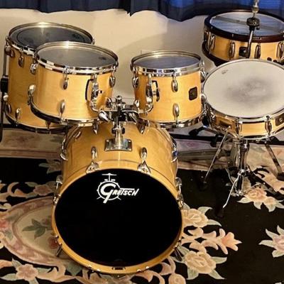 Gretsch Six Piece Drum Set With Stool