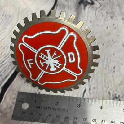 Vintage Fire Truck Grill Emblem