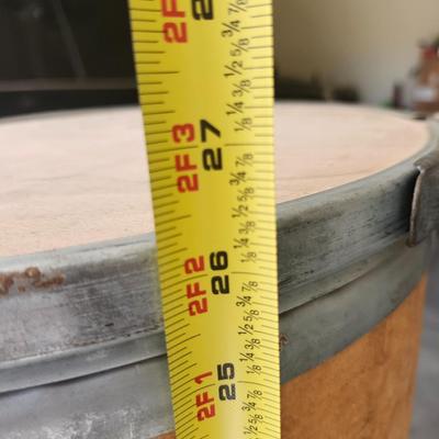 Two VTG Cardboard Shipping Barrel 26.5" Tall Price is per drum 19"