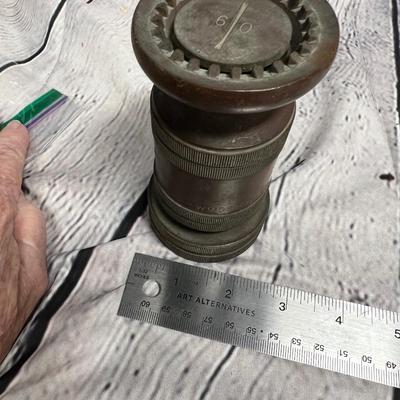 Antique fire hose nozzle
