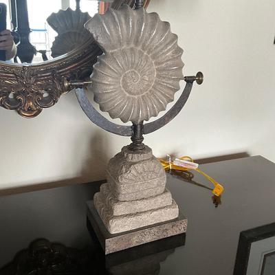 955 Pair of Lampcrafters Ammonite Shell Style Lamps