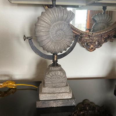 955 Pair of Lampcrafters Ammonite Shell Style Lamps