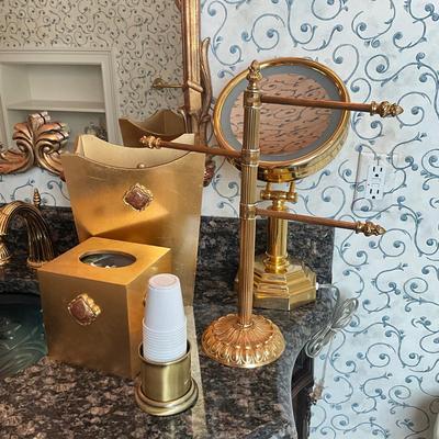 962 Mike & Ally Gold Decorated Bathroom Set