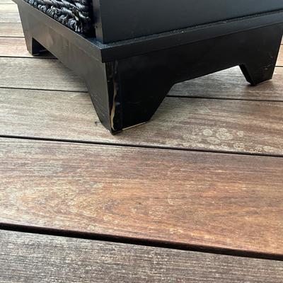 975 Black Single Door Cabinet with Two Baskets