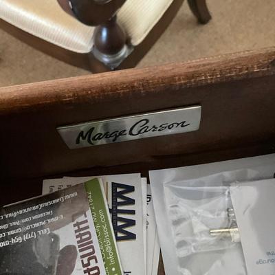 993 Pair of Mahogany Marge Carson Nightstands