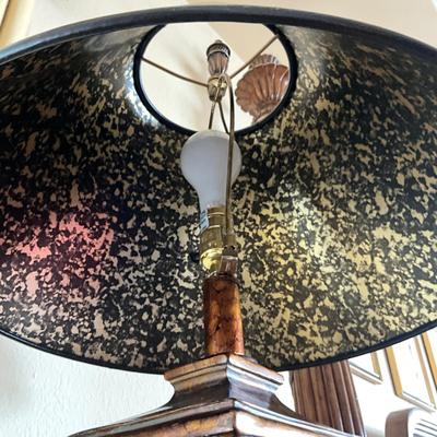 994 Pair of Fluted Urn Shaped Gold Burnt Umber Lamps