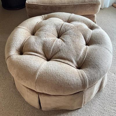 997 Cameron Collection Upholstered Chair and Ottoman