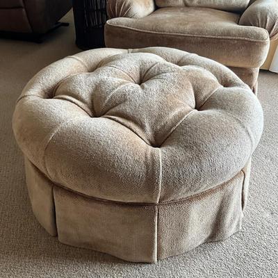 997 Cameron Collection Upholstered Chair and Ottoman