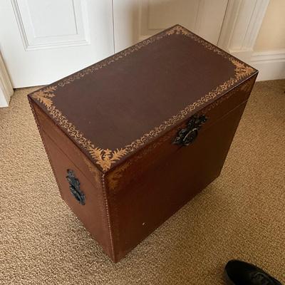 1000 Gold Gilt Decorative Wooden Chest with Bun Feet