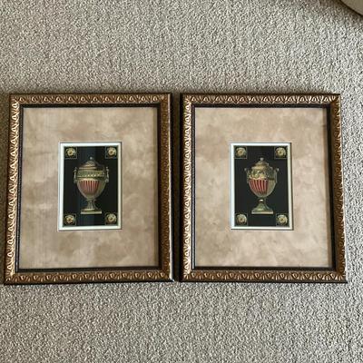 1001 Pair of Decorative Urn Framed Prints