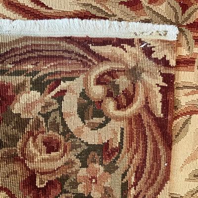 1004 Handknotted French Aubusson Wool Rug 9' x 5'7"