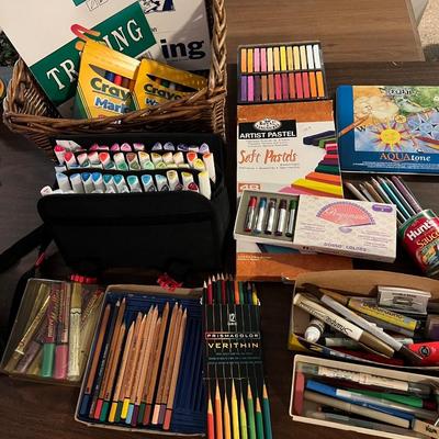 Big Artists Lot - High End Markers, Pastels, Colored Pencils - Some New - And MORE!