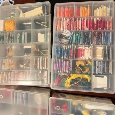 Huge Embroidery Crafting Lot - Thread, Frames, Projects, Books, etc.