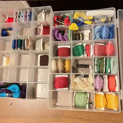 Huge Embroidery Crafting Lot - Thread, Frames, Projects, Books, etc.