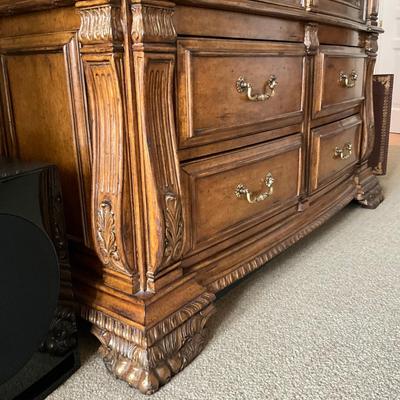 1013 Large 8' Marge Carson Regency Style Armoire / Wardrobe