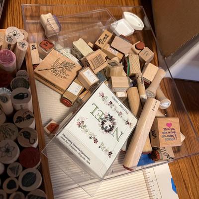 Big Crafting Lot - Patterns, Projects, Stamps, Specialty Paper, Stencils. Etc.