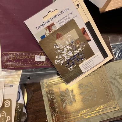 Crafting Embossing Lot - Premium Stencils, Emboss Glitter, etc.