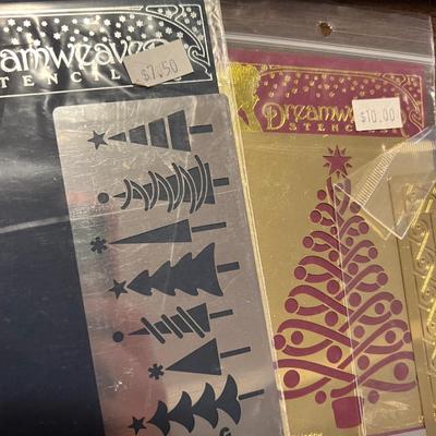 Crafting Embossing Lot - Premium Stencils, Emboss Glitter, etc.