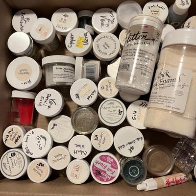 Crafting Embossing Lot - Premium Stencils, Emboss Glitter, etc.