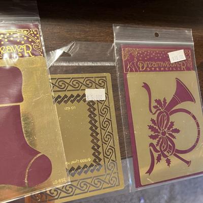 Crafting Embossing Lot - Premium Stencils, Emboss Glitter, etc.