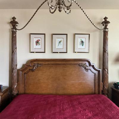 1015 Large Marge Carson Mahogany Canopy KING Bed