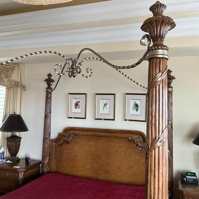 1015 Large Marge Carson Mahogany Canopy KING Bed