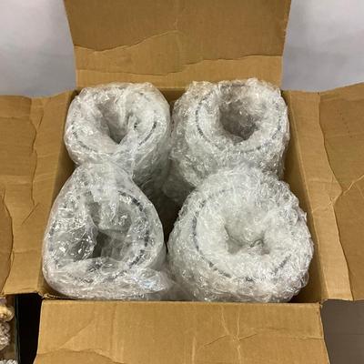 1020 Set of Four Decorative Shell and Sand Vases
