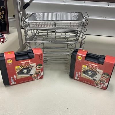 1023 Chafing Dish Stands and Two Iwatani Gas Stove