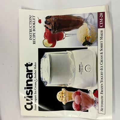 1024 Cuisinart Frozen Yogurt Ice Cream Sorbet Maker